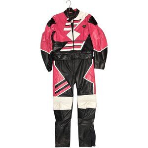 Leather Motorcycle Racing Jumpsuit - Golden Crown by Bristol - NEW